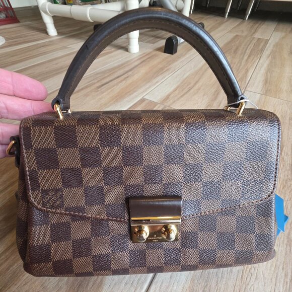 REDUCED@! Louis Vuitton Croisette Damier Ebene Crossbody Shoulder Handbag Duo - Picture 14 of 15